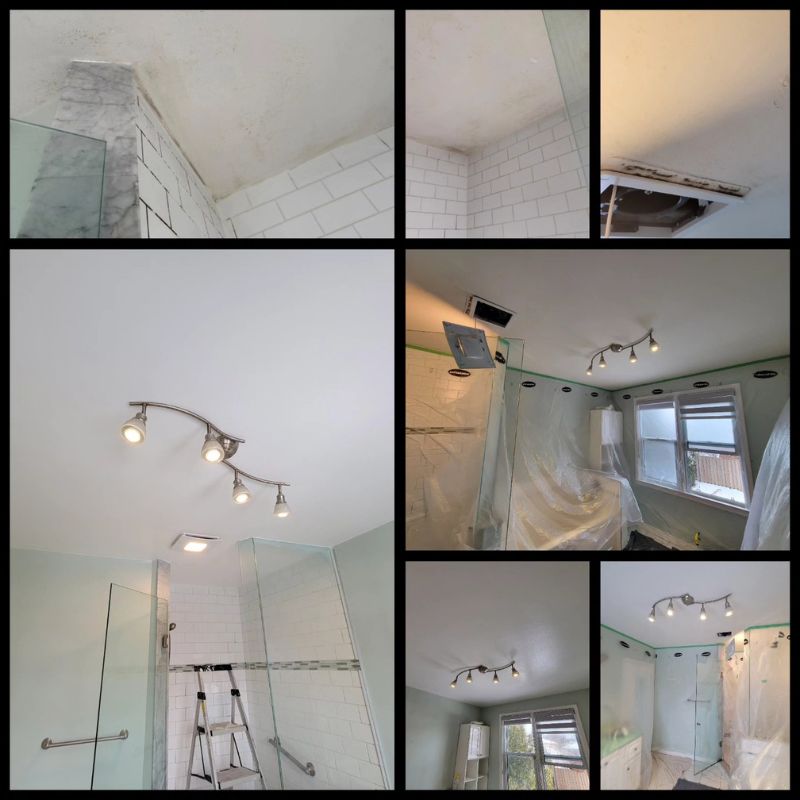 Professional bathroom ceiling painting and mold remediation in Mississauga.